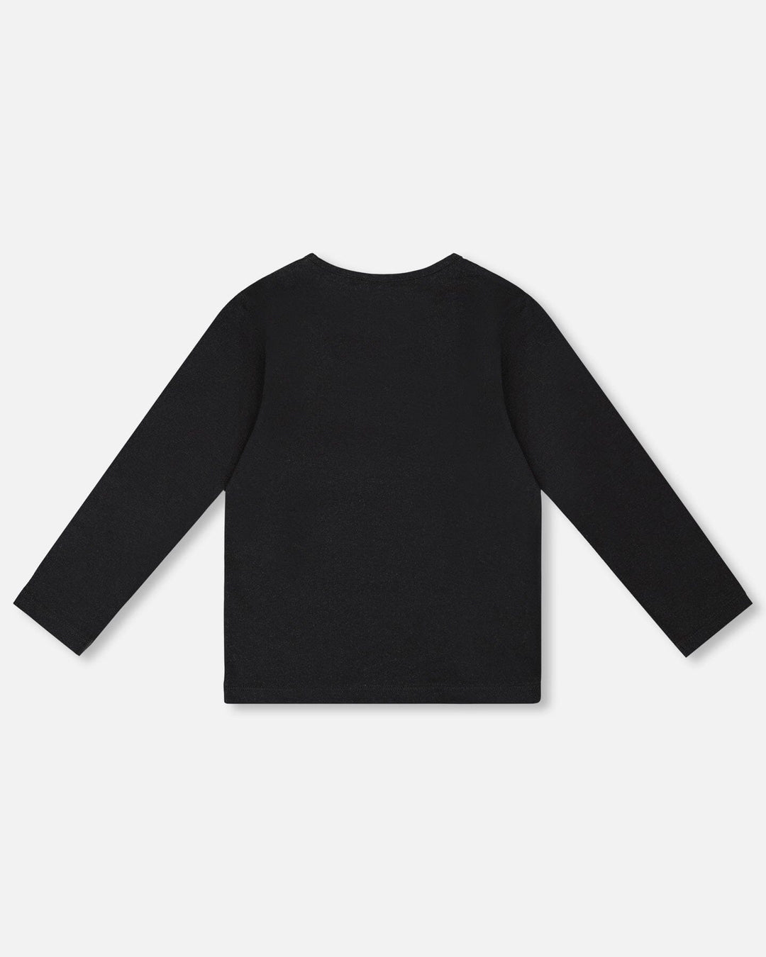 Black Organic Cotton T-Shirt With Reversible Sequin Teddy Bear