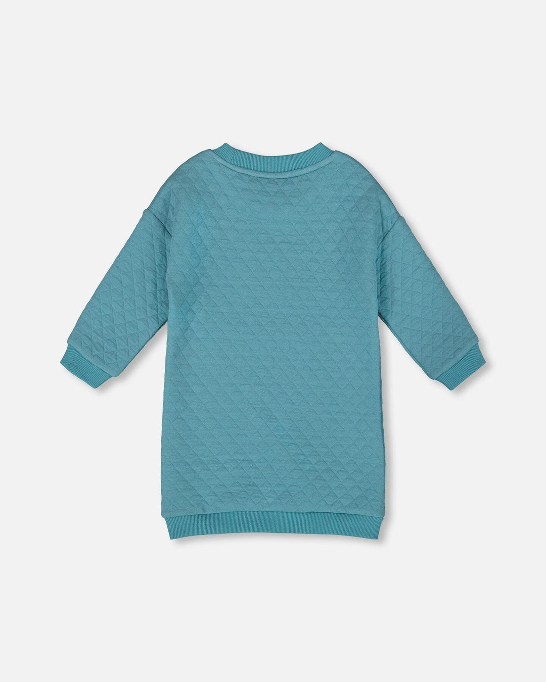 Quilted Tunic Dress Turquoise Blue
