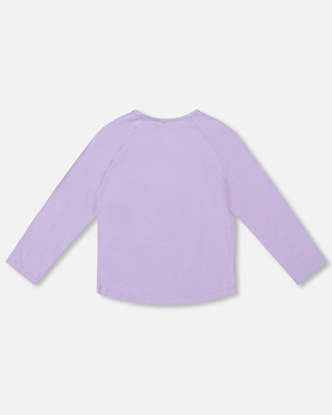 Organic Cotton Long Sleeve T-Shirt Lavender With Sequin Unicorn