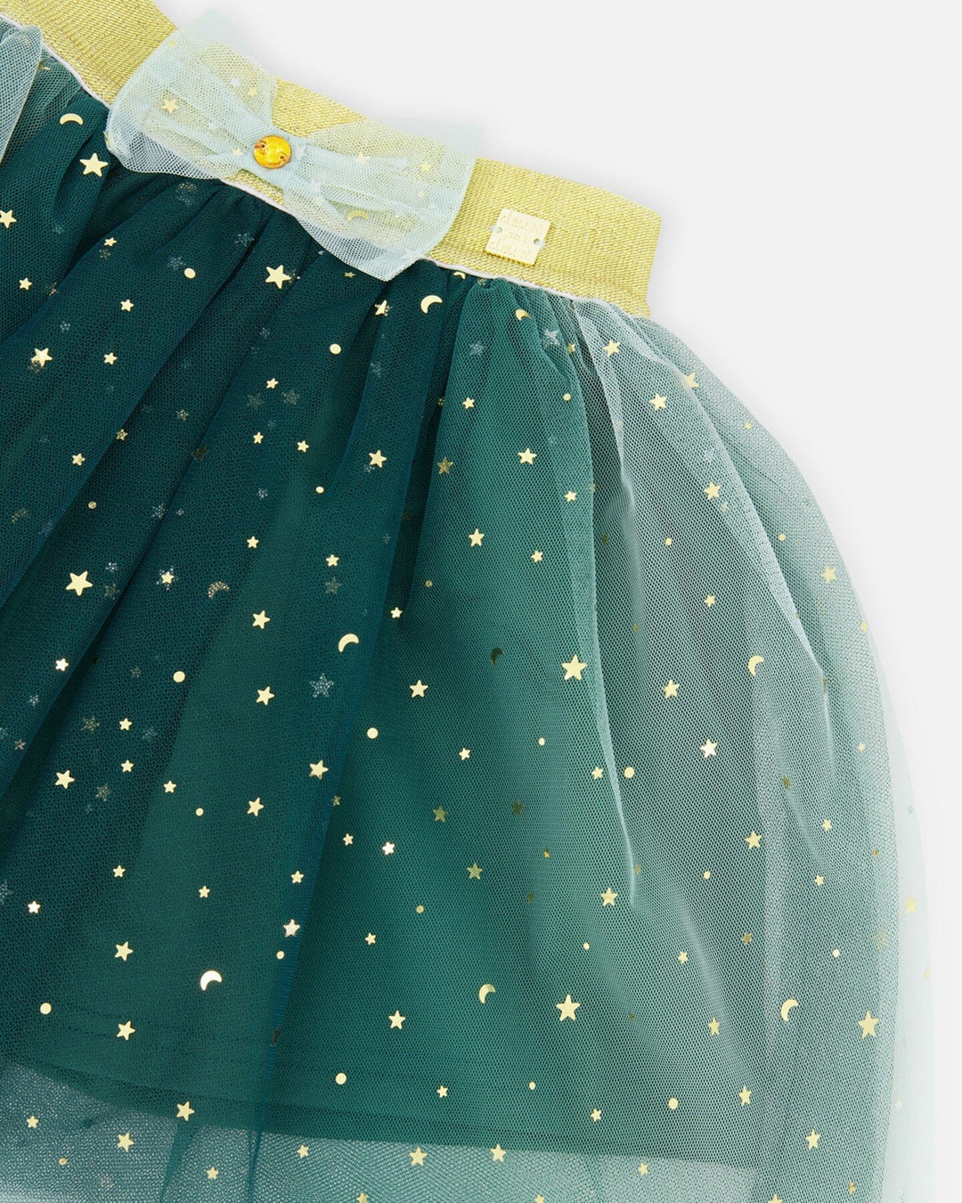 Mesh Skirt With Bow Forest Green