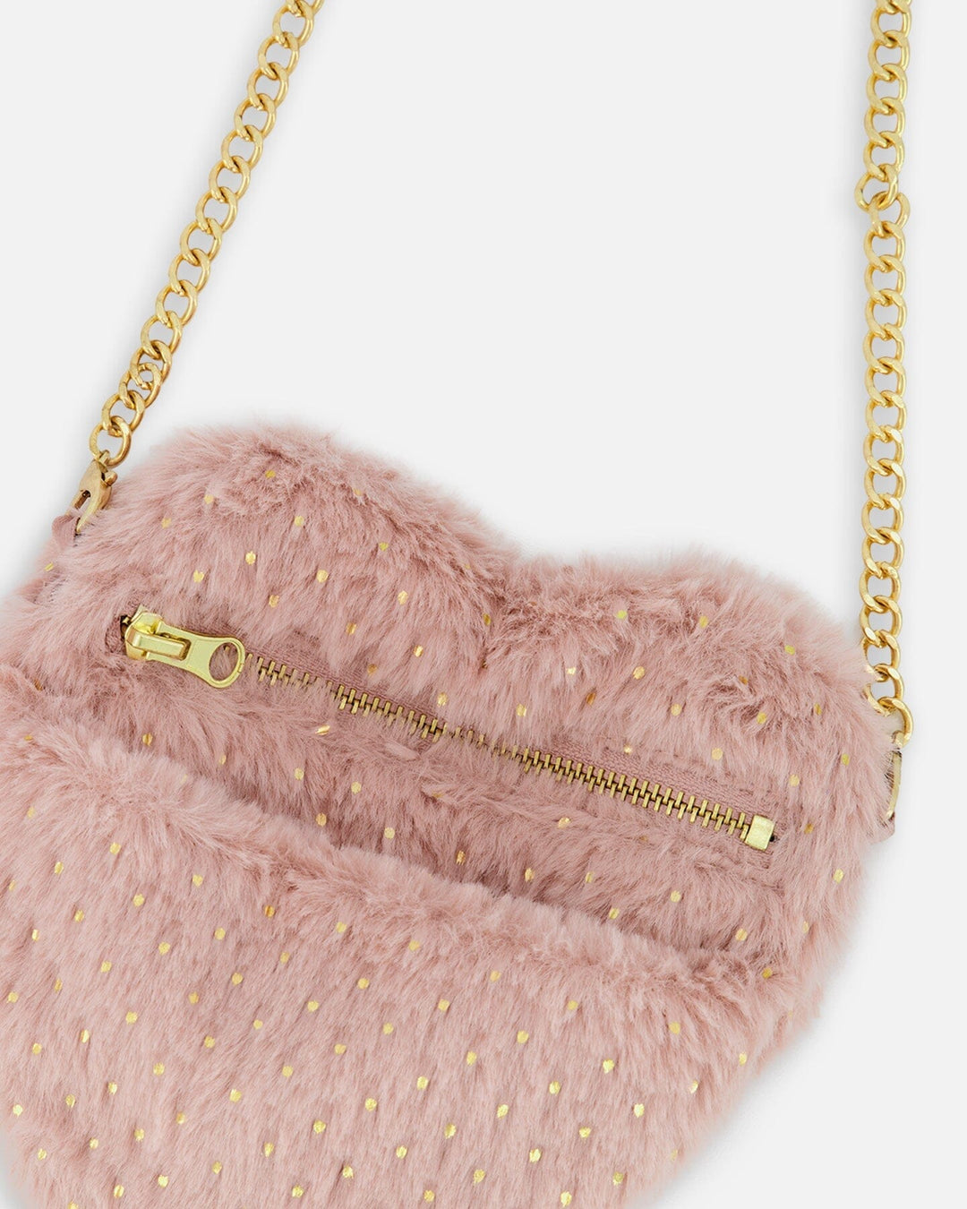 Fake Fur Shoulder Bag Dusty Pink
