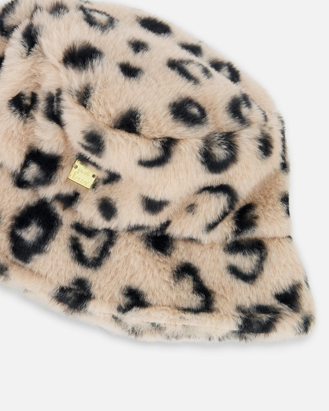Printed Fake Fur Bucket Hat