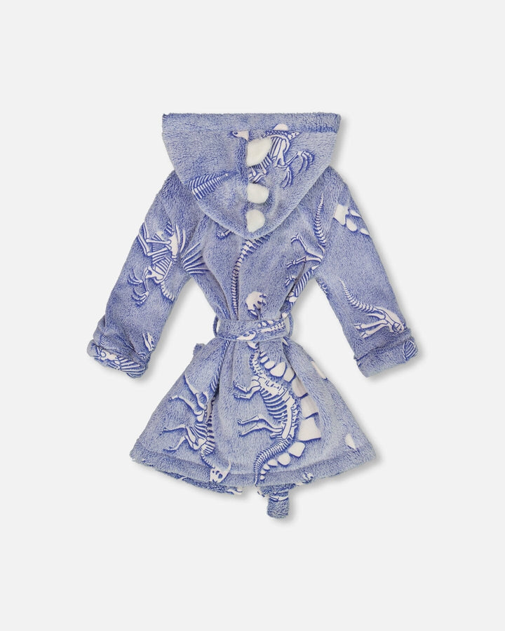 Plush Glow In The Dark Robe Blue And White