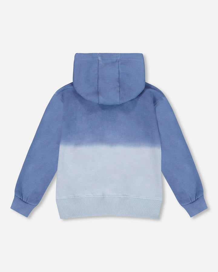 Full Zip Hooded Fleece Jacket Blue