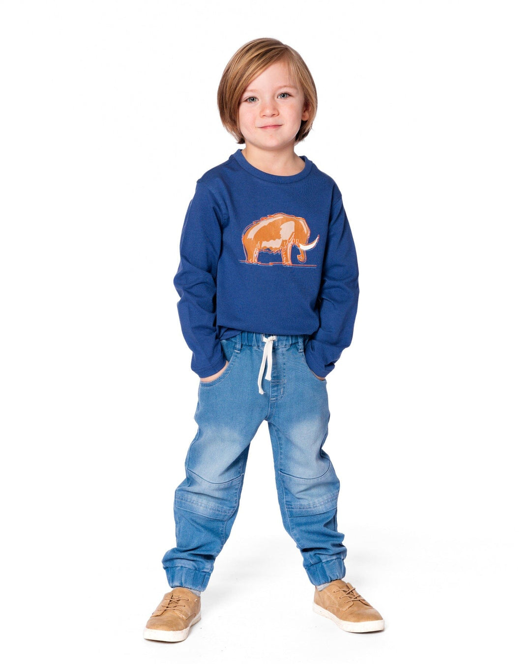Organic Cotton Long Sleeve T-Shirt Blue