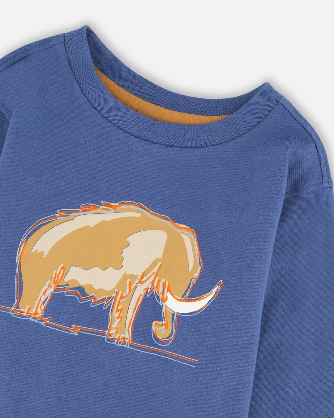 Organic Cotton Long Sleeve T-Shirt Blue