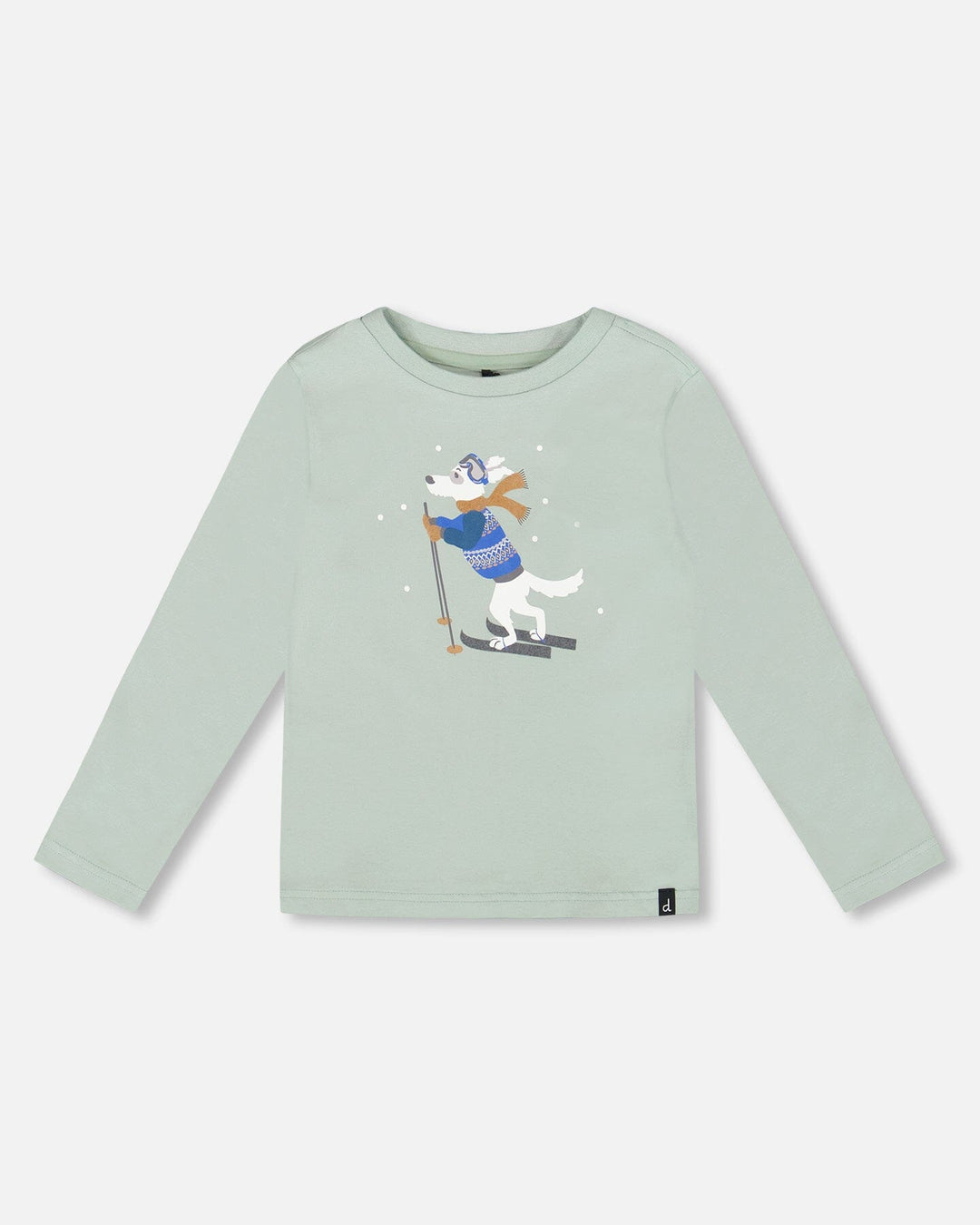 Long Sleeve Organic Cotton Jersey Tee Jade Green