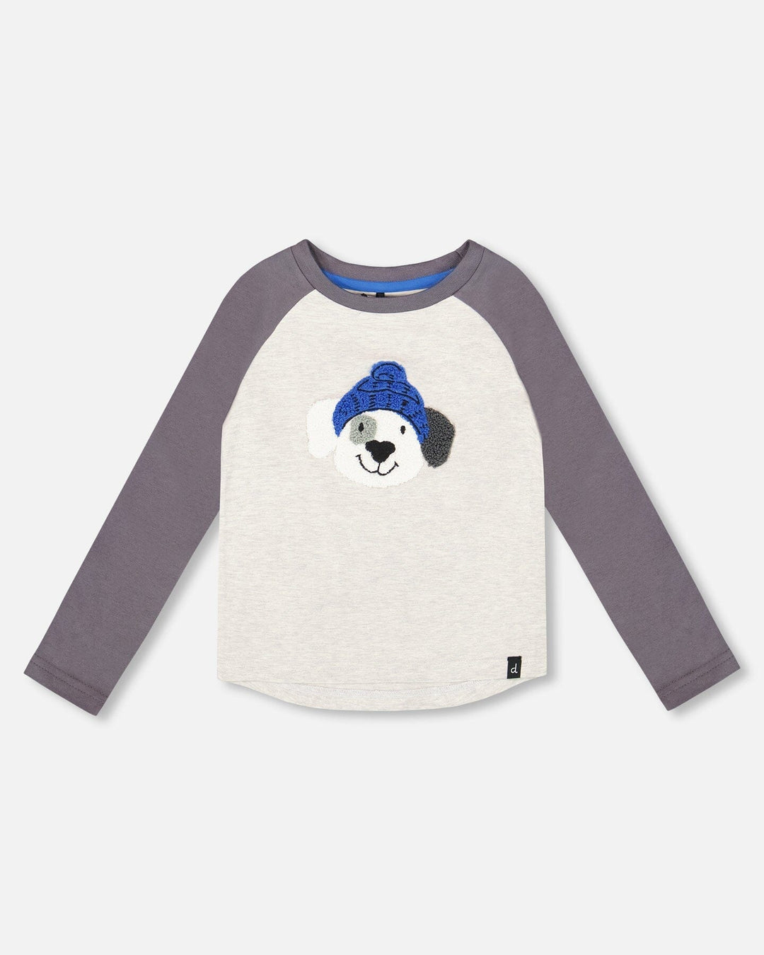 Raglan Sleeve Organic Cotton Jersey Tee Light Heather Gray