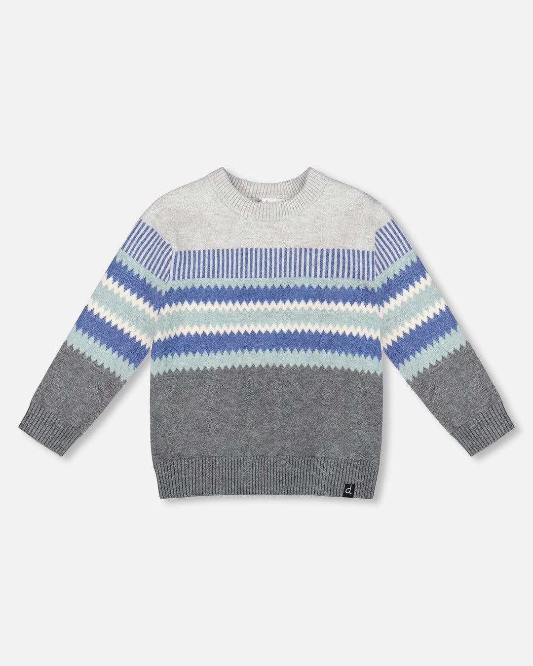 Knitted Jacquard Sweater Dark Gray