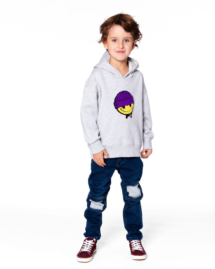 Pullover Fleece Hooded Sweatshirt Light Heather Gray