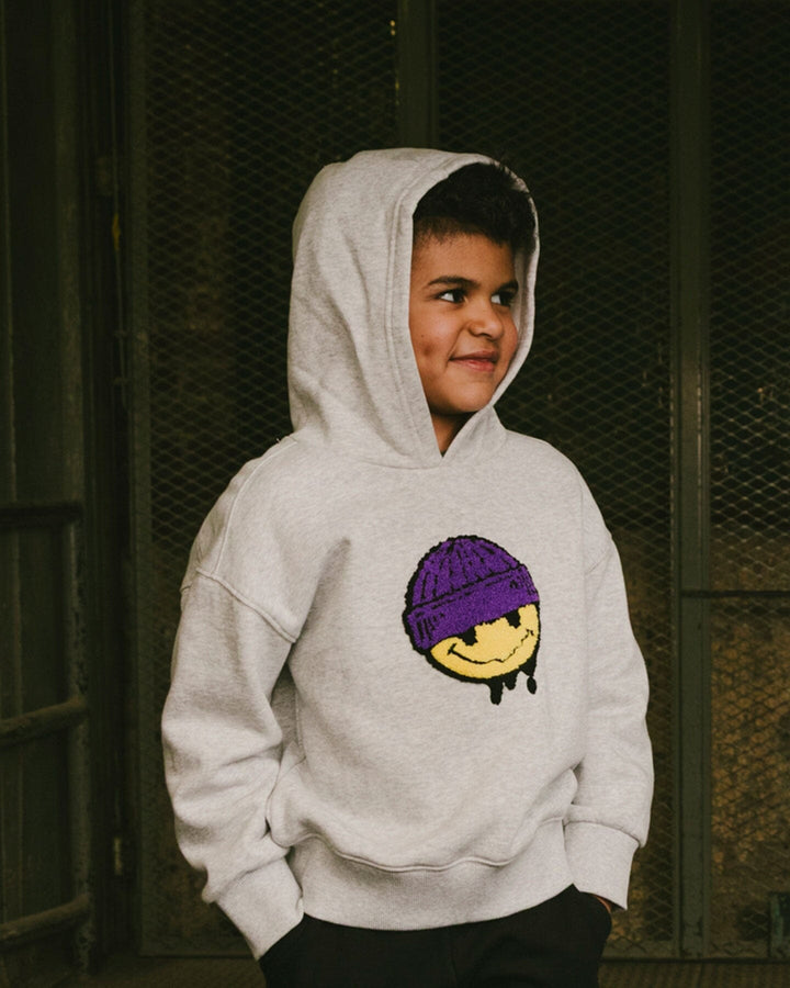 Pullover Fleece Hooded Sweatshirt Light Heather Gray
