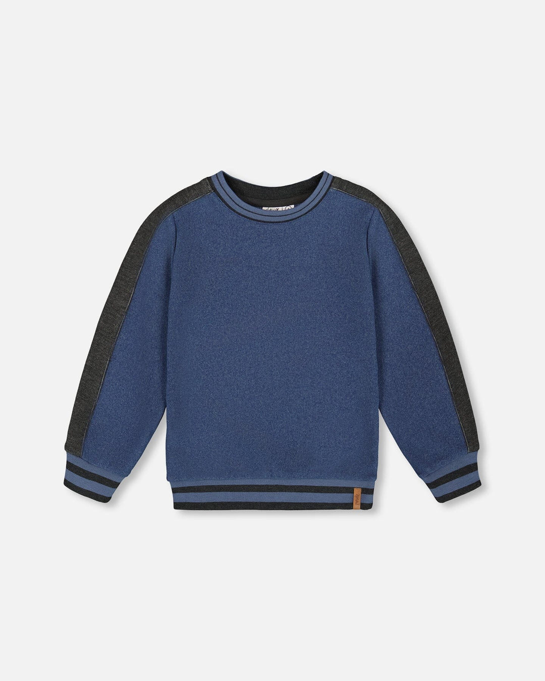 Super Soft Flat Back Rib Sweatshirt Dark Steel Blue