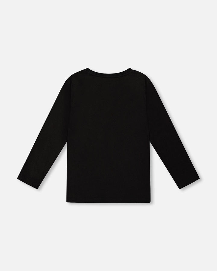 Long Sleeve Jersey Tee Shirt With Dinosaur