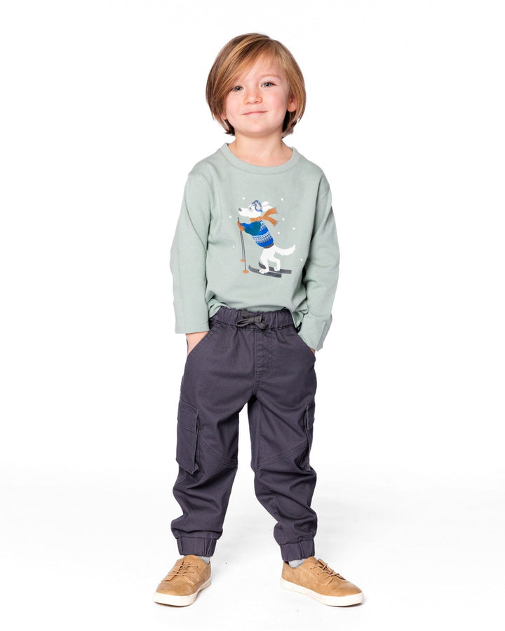 Twill Jogger Cargo Pants Dark Gray