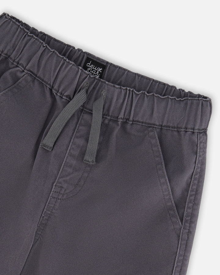 Twill Jogger Cargo Pants Dark Gray