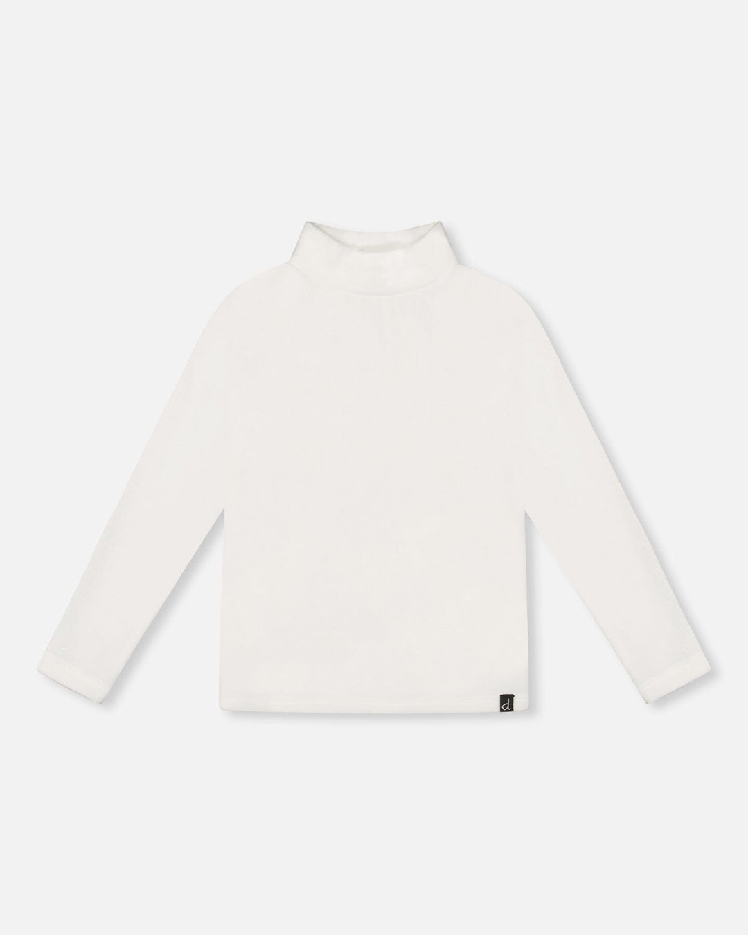 Super Soft Ribbed Mock Neck Top Off-White