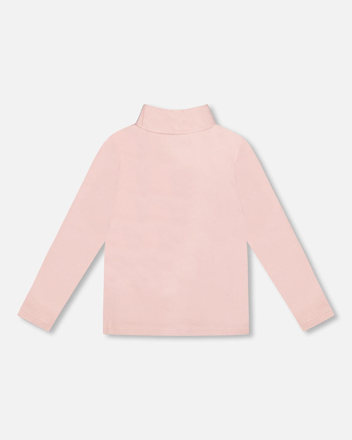 Super Soft Ribbed Mock Neck Top Pink