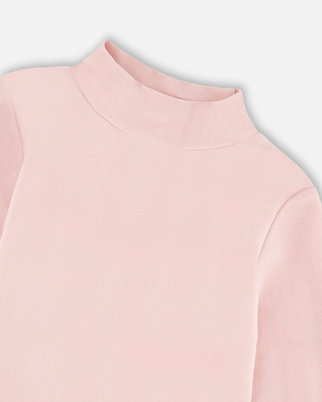 Super Soft Ribbed Mock Neck Top Pink