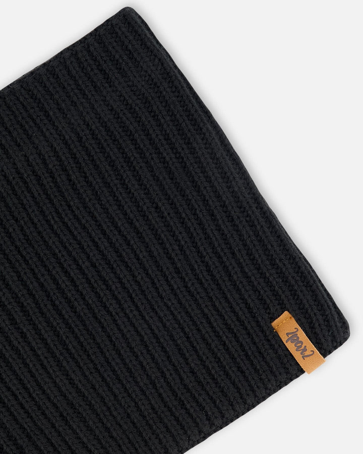 Mid-Season Knit Neck Warmer Black