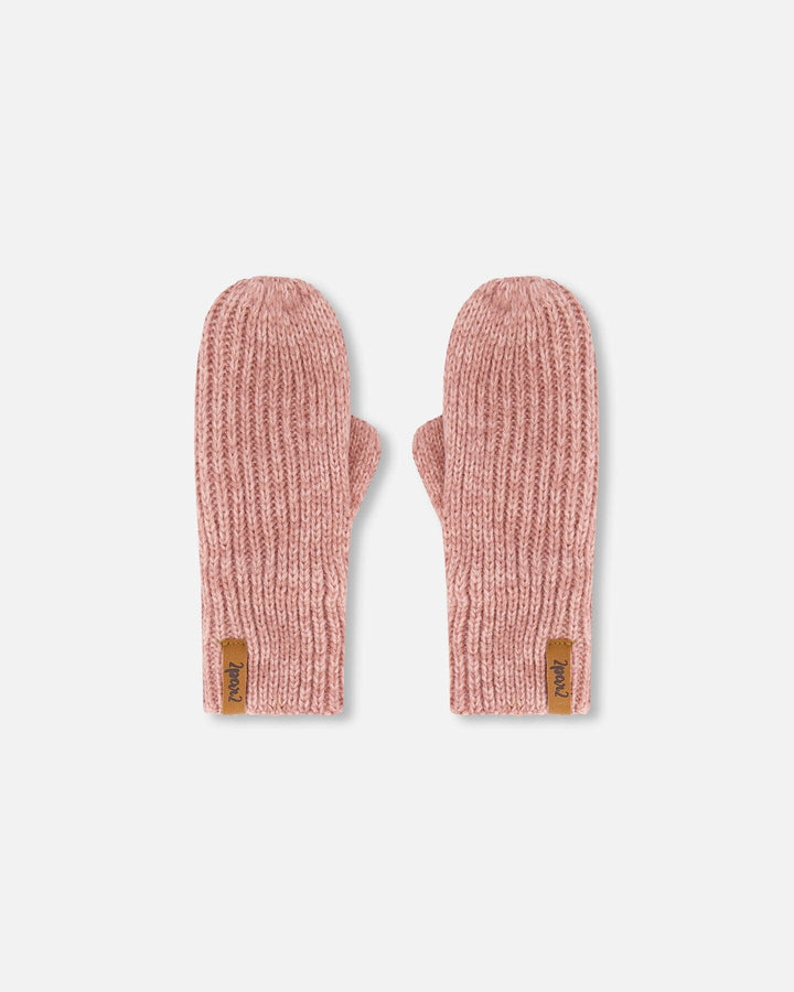Mid-Season Knit Mittens Dusty Pink