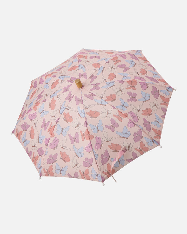 Umbrella Pink Butterfly Print