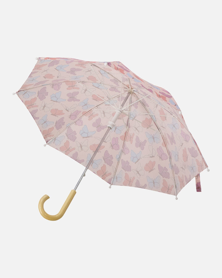 Umbrella Pink Butterfly Print