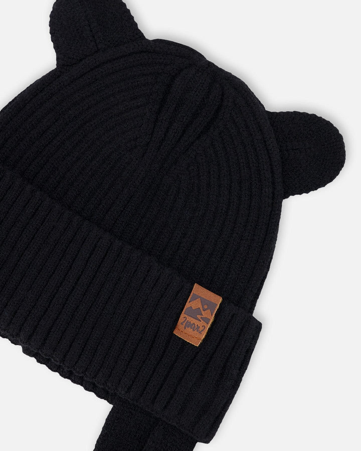 Baby Knit Hat Black