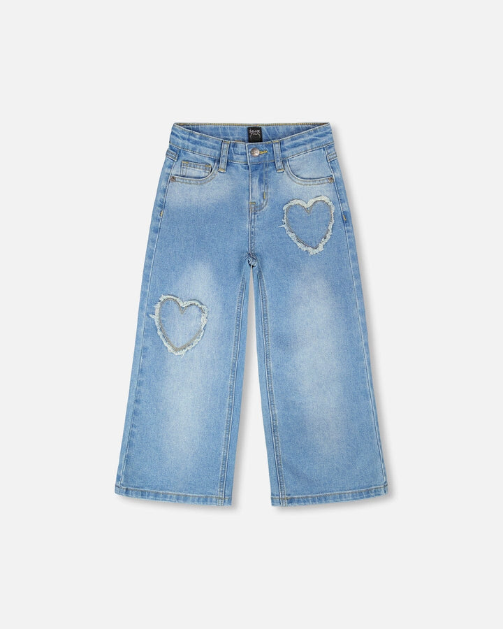 Wide Leg Light Blue Denim Jeans