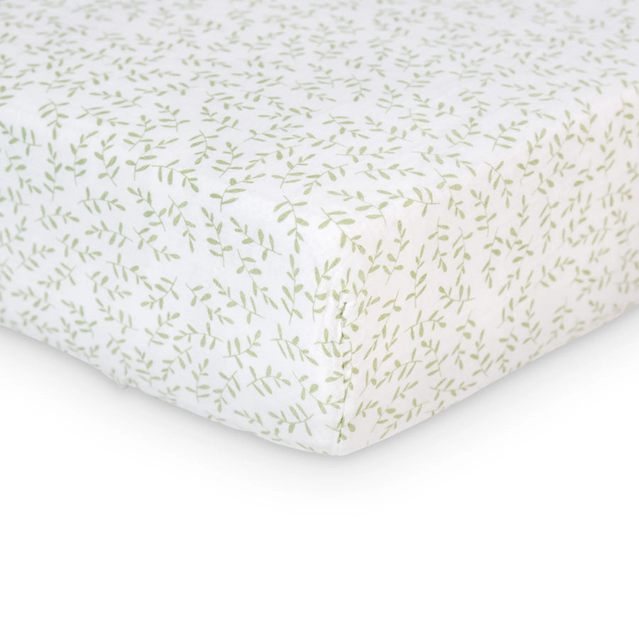 LULUJO Crib Sheet Boho Greenery - Tiniest Toes