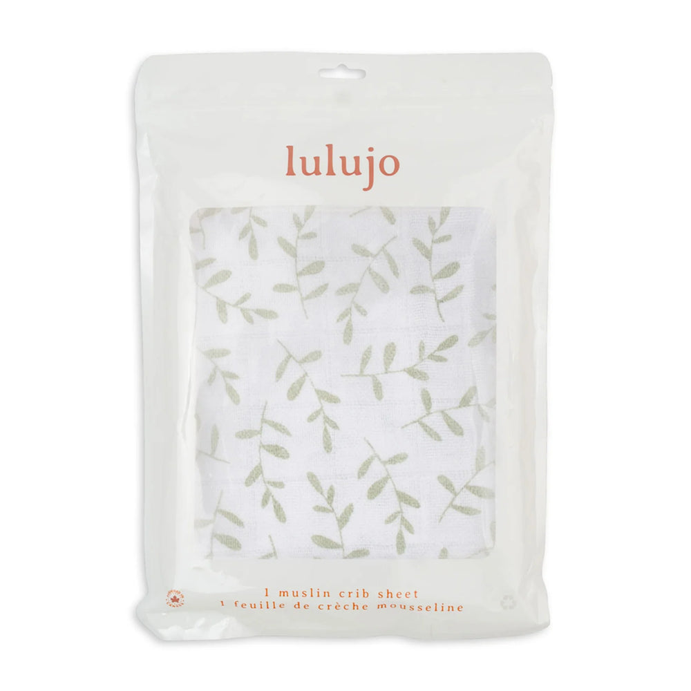 LULUJO Crib Sheet Boho Greenery - Tiniest Toes