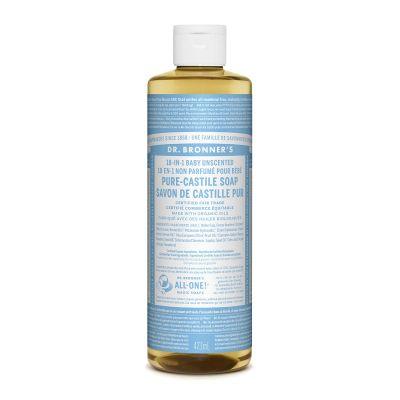 Dr. Bronner's Magic Soap Baby-Unscented Pure-Castile Soap 473mL - Tiniest Toes