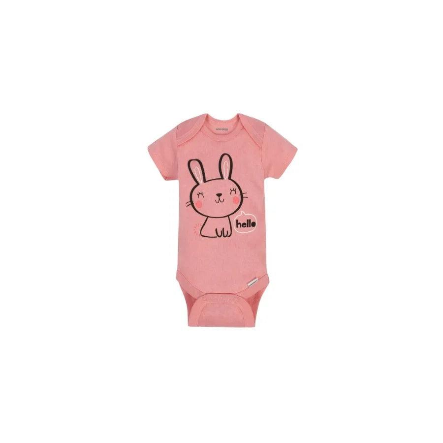 Gerber Onesies® Short Sleeve Bodysuit - Baby Girl - Hello 3-6/6-9 - Tiniest Toes