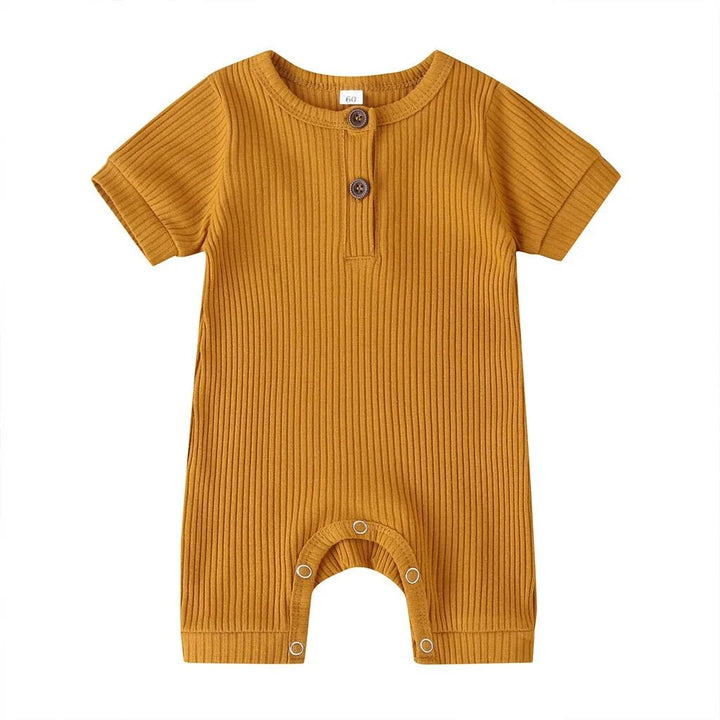 Baby Solid Short Sleeve Romper - Tiniest Toes