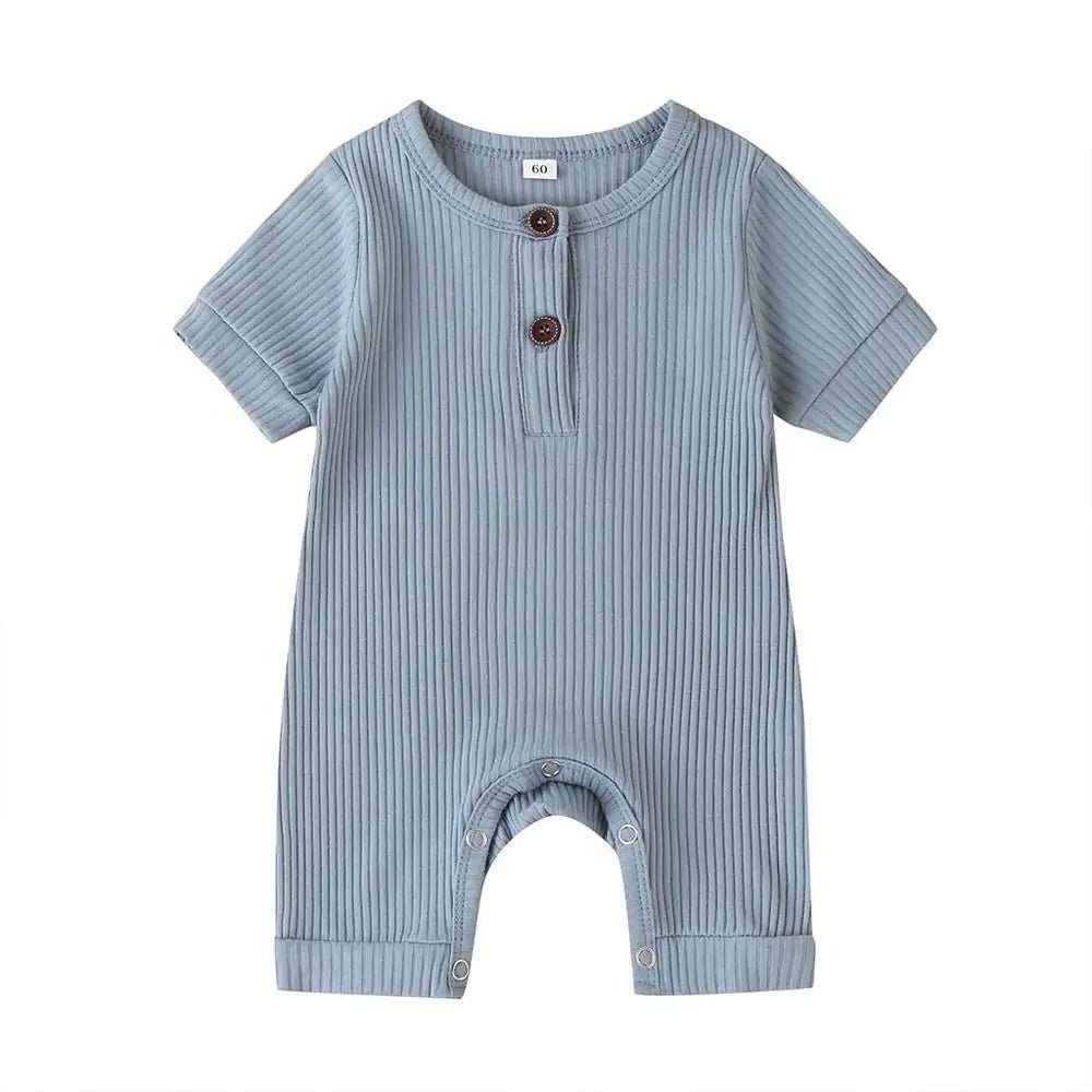 Baby Solid Short Sleeve Romper - Tiniest Toes