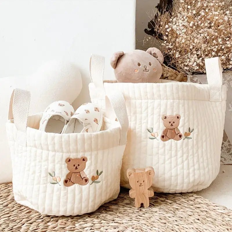 Cotton Nursery Room Bin - Tiniest Toes