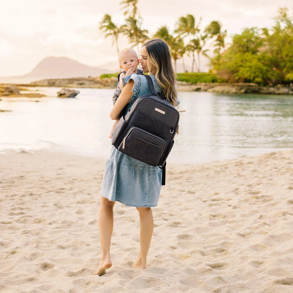 Petunia Pickle Bottom Sync Backpack Diaper Bag in Carbon Cable Stitch - Tiniest Toes