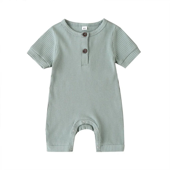 Baby Solid Short Sleeve Romper - Tiniest Toes